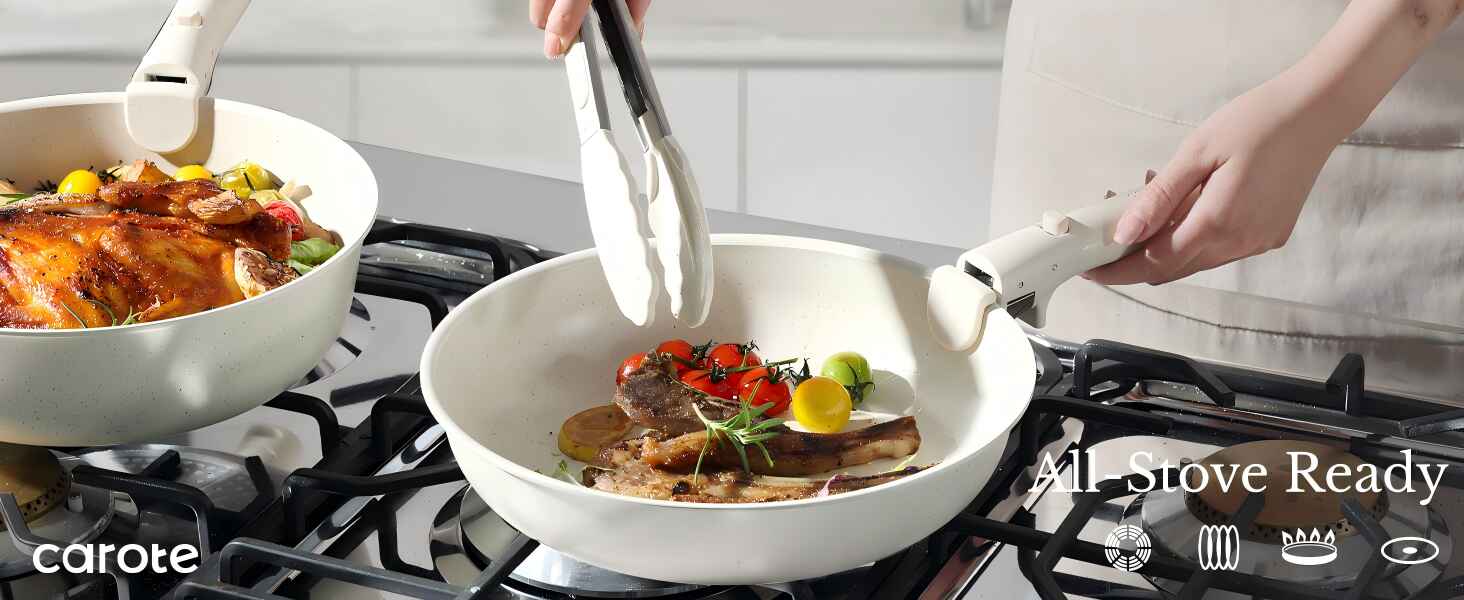 11 PCS Kitchen Cookware Sets with Detachable Handle 11 pcs kitchen cookware sets with detachable handle